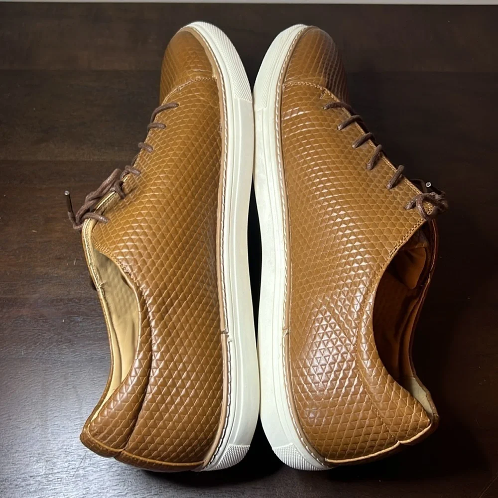 Van Heusen Leather Memory Foam Lace Up Oxford in Cup A Chino